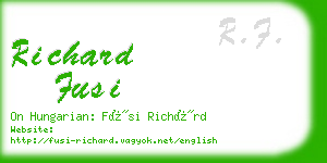 richard fusi business card